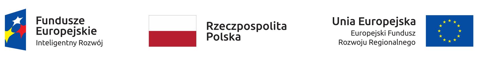 Logo Fundusze Europejskie Inteligentny Rozwój, Flaga Rzeczpospolitej Polskiej, Flaga Unii Europejskiej